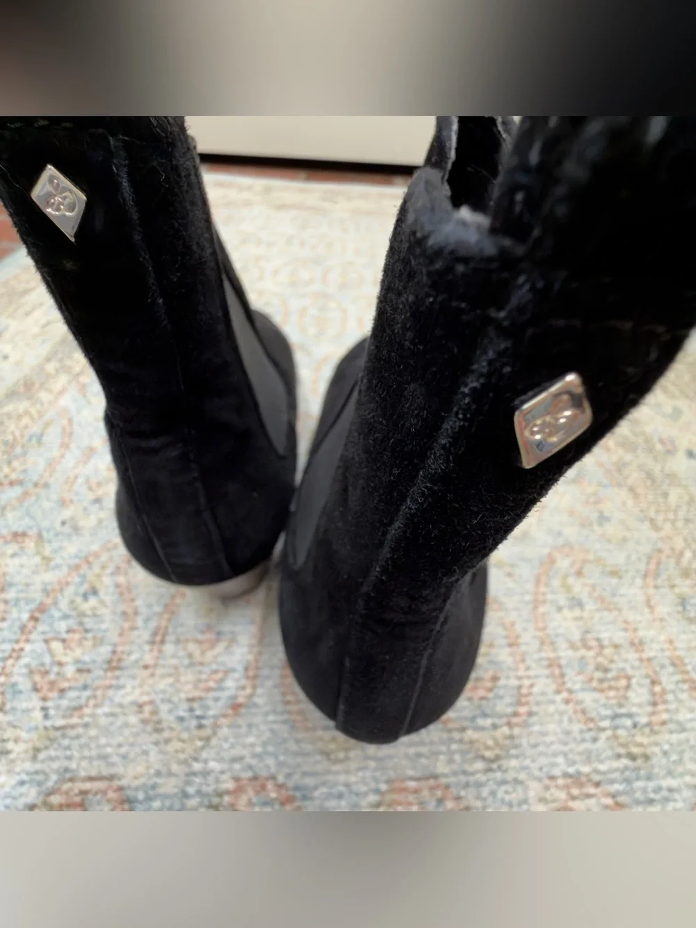 Sam Edelman Reesa Black Suede Booties size 9